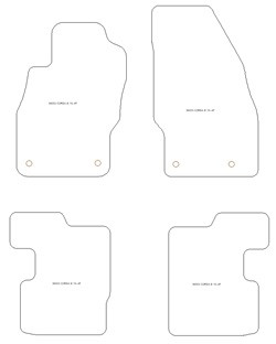 Tappetini per Opel Corsa E 12.2014-05.2019 MTM One