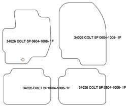 Tappetini per Mitsubishi Colt 5 porte 2004-2008 MTM One