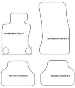 Tappetini per BMW Serie 5 (E60) X-Drive 07.2003-02.2010 MTM Plus