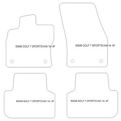 Tappetini per Volkswagen Golf Sportsvan 7 05.2014-12.2020 MTM Plus
