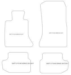 Tapis pour BMW Serie 5 (F10) 2013-2017 MTM Plus