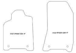 es. tapis de sol auto MTM Top - bordure noire similicuir - surpiqure blanche