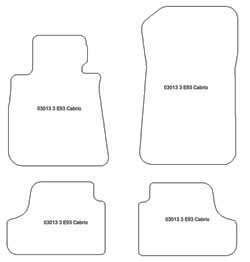 es. tapis de sol auto MTM Top - bordure noire similicuir - surpiqure blanche