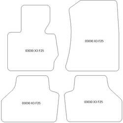 es. tapis de sol auto MTM Top - bordure noire similicuir - surpiqure blanche