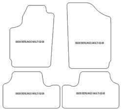 es. tapis de sol auto MTM Top - bordure noire similicuir - surpiqure blanche