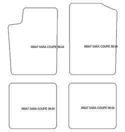 es. tapis de sol auto MTM Top - bordure noire similicuir - surpiqure blanche