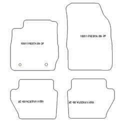 es. tapis de sol auto MTM Top - bordure noire similicuir - surpiqure blanche