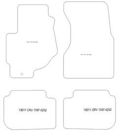 es. tapis de sol auto MTM Top - bordure noire similicuir - surpiqure blanche