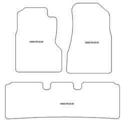 es. tapis de sol auto MTM Top - bordure noire similicuir - surpiqure blanche