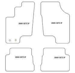 es. tapis de sol auto MTM Top - bordure noire similicuir - surpiqure blanche