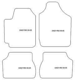 es. tapis de sol auto MTM Top - bordure noire similicuir - surpiqure blanche