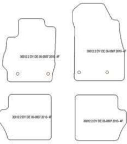 es. tapis de sol auto MTM Top - bordure noire similicuir - surpiqure blanche