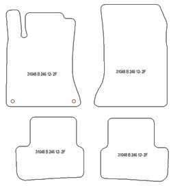 es. tapis de sol auto MTM Top - bordure noire similicuir - surpiqure blanche