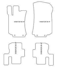 es. tapis de sol auto MTM Top - bordure noire similicuir - surpiqure blanche