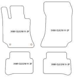 es. tapis de sol auto MTM Top - bordure noire similicuir - surpiqure blanche