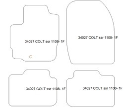 es. tapis de sol auto MTM Top - bordure noire similicuir - surpiqure blanche