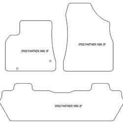 es. tapis de sol auto MTM Top - bordure noire similicuir - surpiqure blanche