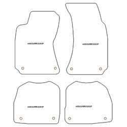 es. tapis de sol auto MTM Top - bordure noire similicuir - surpiqure blanche