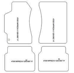 es. tapis de sol auto MTM Top - bordure noire similicuir - surpiqure blanche