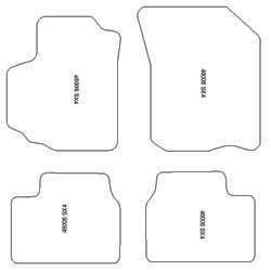 es. tapis de sol auto MTM Top - bordure noire similicuir - surpiqure blanche