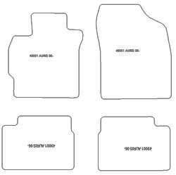 es. tapis de sol auto MTM Top - bordure noire similicuir - surpiqure blanche