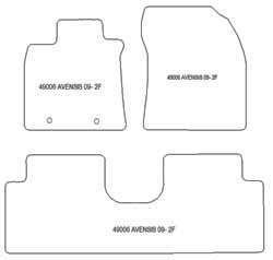 es. tapis de sol auto MTM Top - bordure noire similicuir - surpiqure blanche