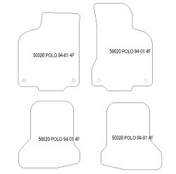 es. tapis de sol auto MTM Top - bordure noire similicuir - surpiqure blanche