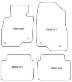es. tapis de sol auto MTM Top - bordure noire similicuir - surpiqure blanche