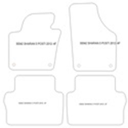 es. tapis de sol auto MTM Top - bordure noire similicuir - surpiqure blanche