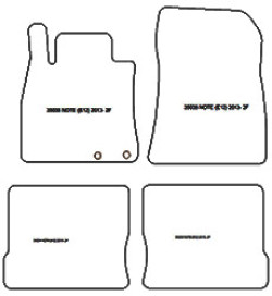 es. tapis de sol auto MTM Top - bordure noire similicuir - surpiqure blanche