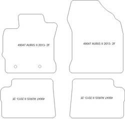 es. tapis de sol auto MTM Top - bordure noire similicuir - surpiqure blanche