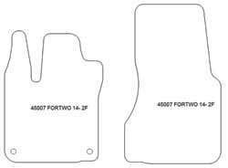 Tappetini per Smart Fortwo III (anche EQ) 2014- MTM Top