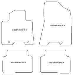 Tappetini per Kia Sportage IV 01.2016-12.2021 MTM Top
