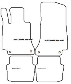 Tapis pour Mercedes Classe C (C205) Coupe 2015- MTM Top