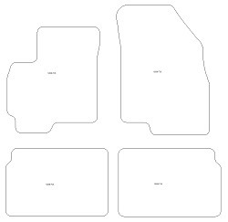 es. tapis de sol auto MTM Top - bordure noire similicuir - surpiqure blanche