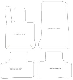 Tapis pour Mercedes GLC (C254) Coupe (aussi Plug-in Hybrid) 2023- MTM Top